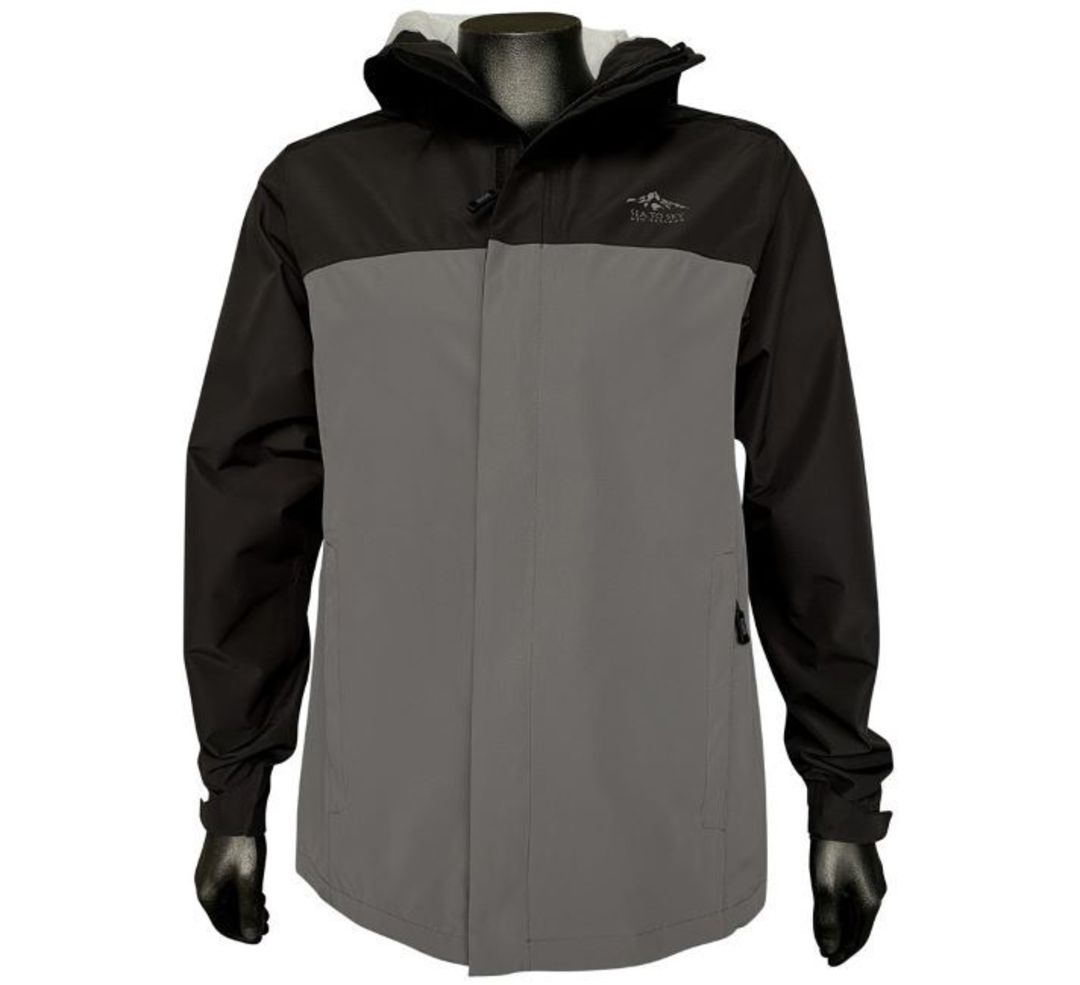 Sea to Sky Activewear Adults Two Tone Rain Jacket Black/Grey image 0